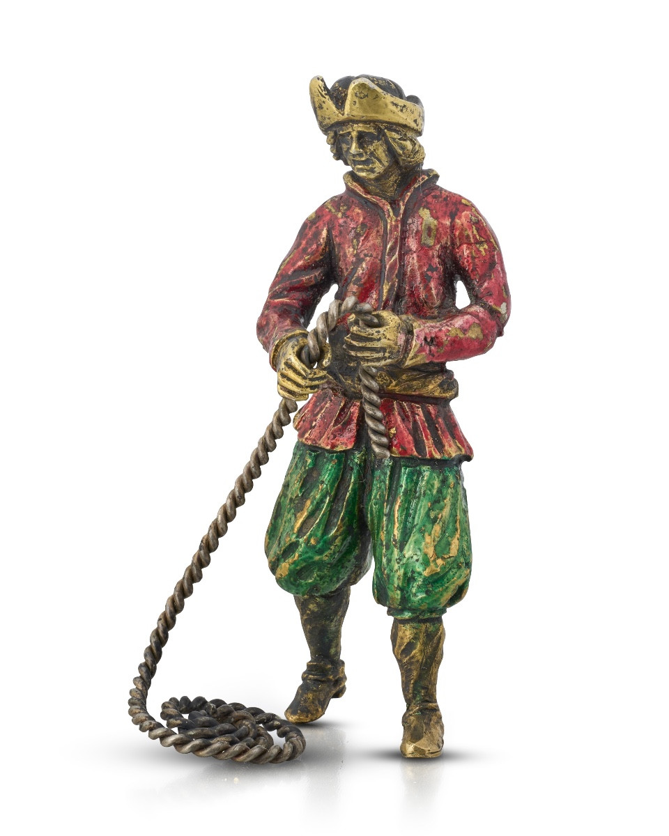 Silver-gilt And Enamel Figure Of A Sailor From A Nef. German, Early 17th Century