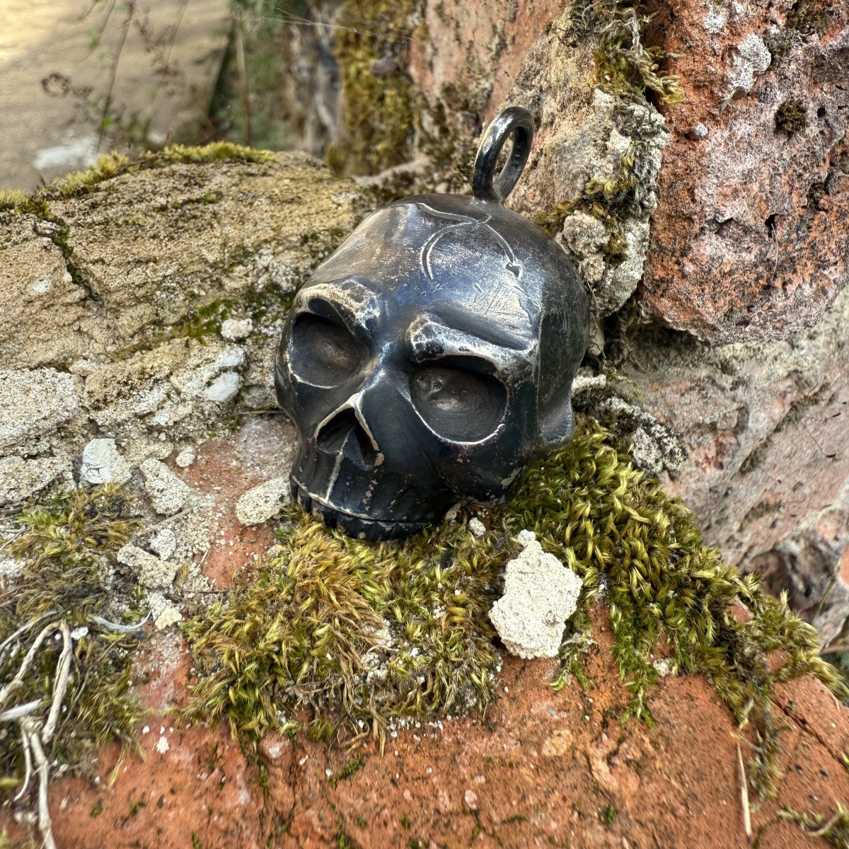 Silver Skull Pendant. Probably Italian, 18th–19th Century.-photo-3