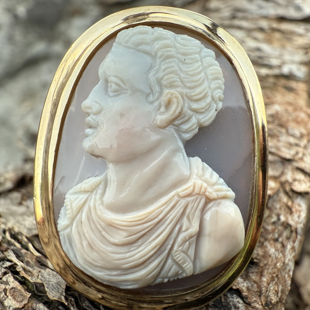 Renaissance Agate Cameo Ring Depicting A Julio-claudian Prince.-photo-6