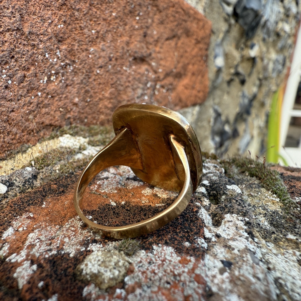Gold Ring Set With A 19th Century Sardonyx Cameo Of Medusa.-photo-4