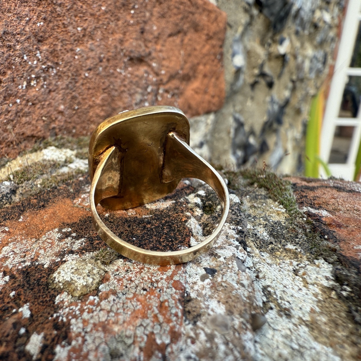 Gold Ring Set With A 19th Century Sardonyx Cameo Of Medusa.-photo-2