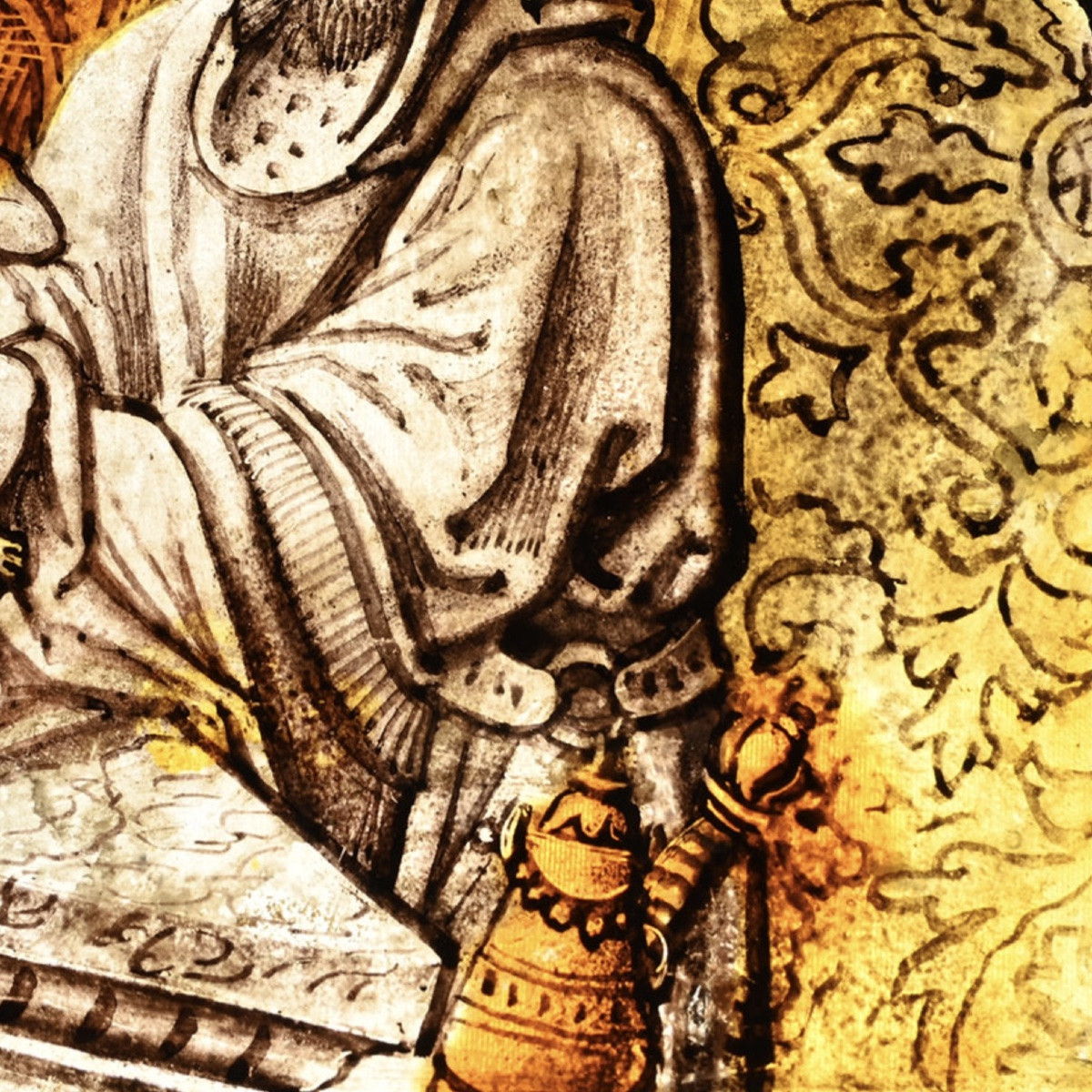 Vitrail de la Présentation au Temple. Pays-Bas, vers 1520 ap. J.-C. -photo-4