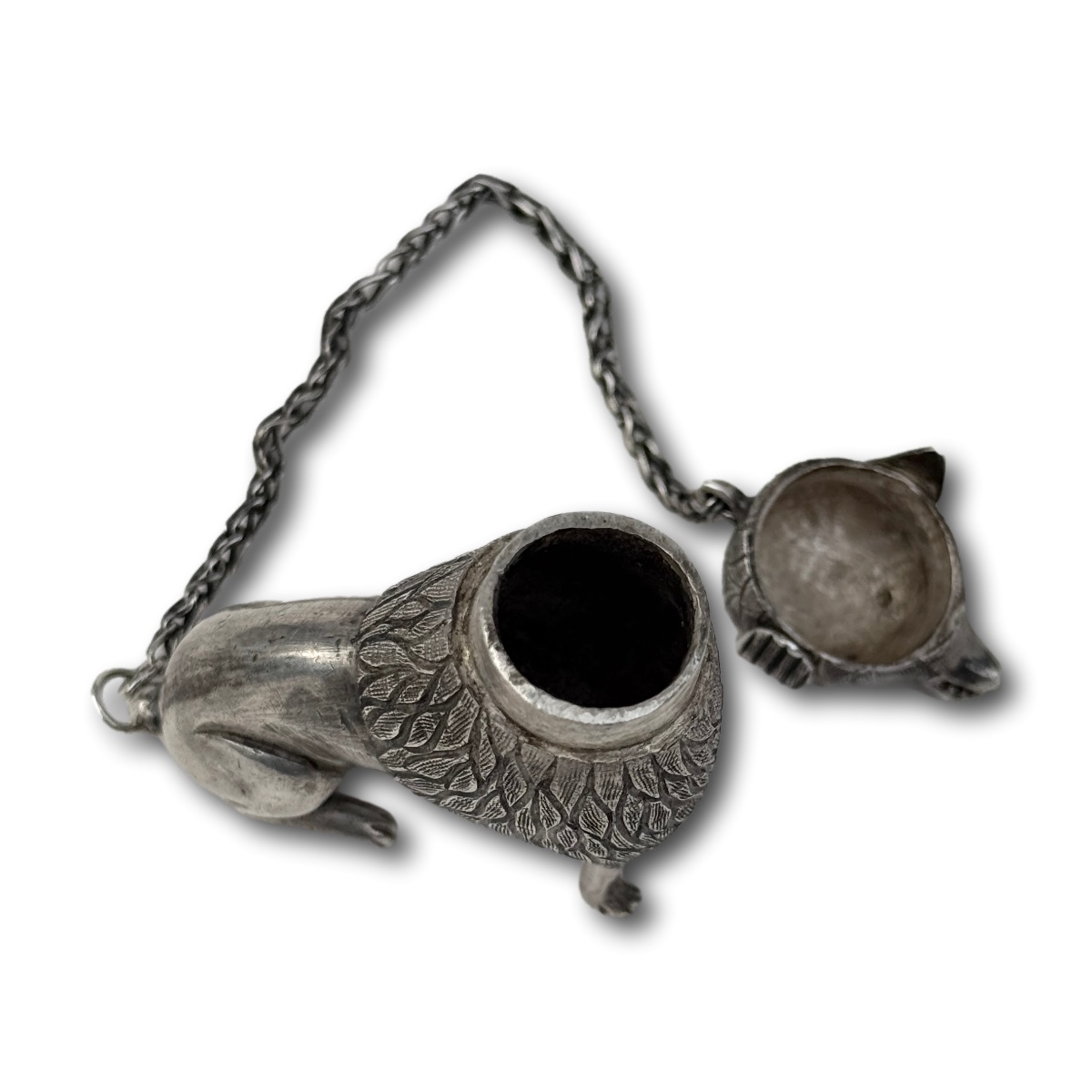 Boîte à épices en argent en forme de caniche, XVIIIe siècle.-photo-8