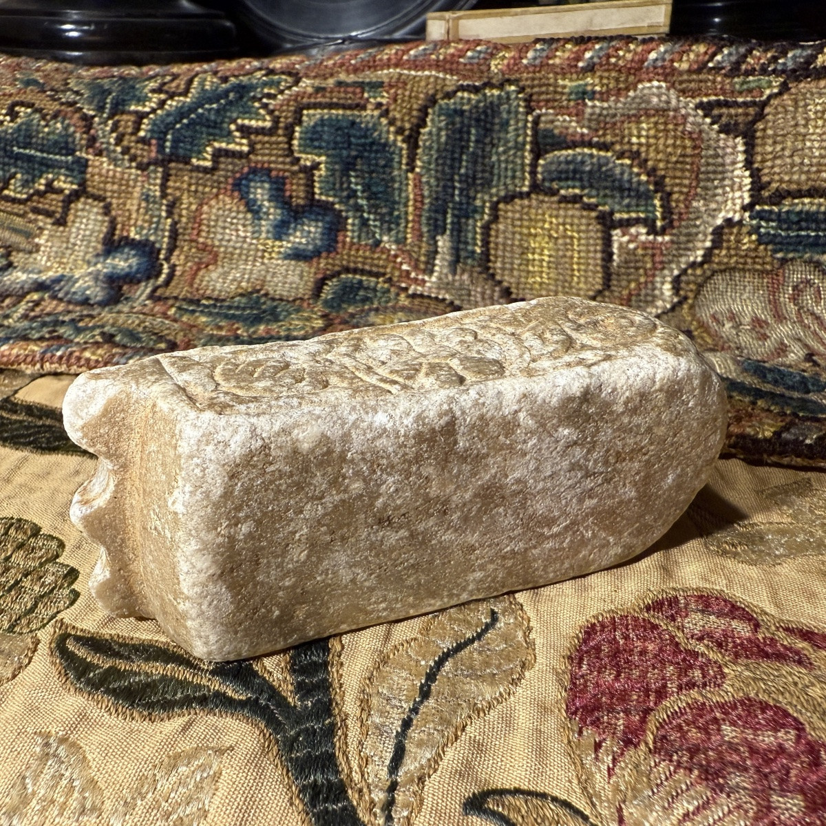 Encrier double romain en marbre, IIe-IIIe siècle ap. J.-C. -photo-3