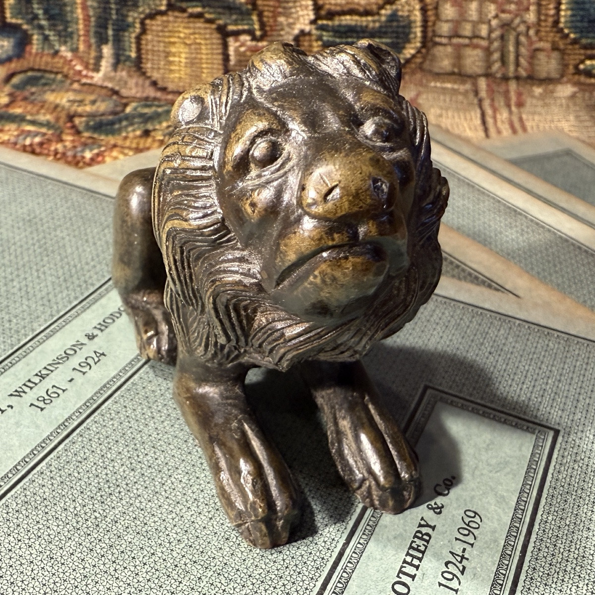 Renaissance Bronze Lion. Germany Or Italy, 16th Century.-photo-2
