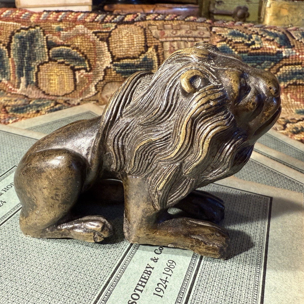 Renaissance Bronze Lion. Germany Or Italy, 16th Century.-photo-1