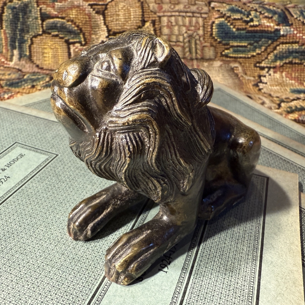 Renaissance Bronze Lion. Germany Or Italy, 16th Century.-photo-2