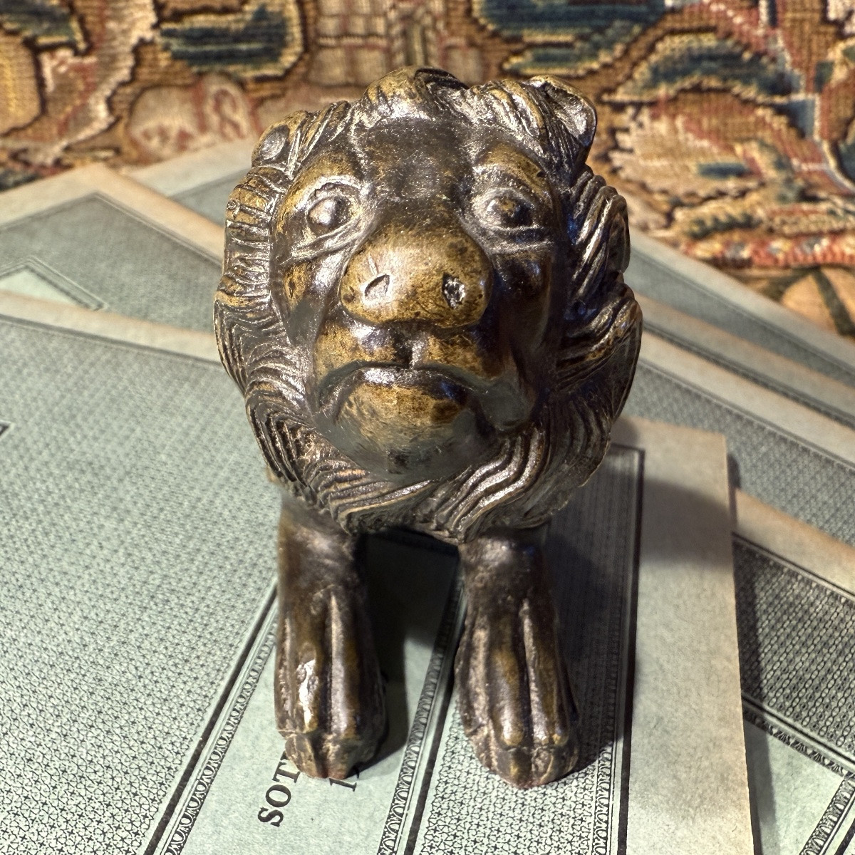 Renaissance Bronze Lion. Germany Or Italy, 16th Century.-photo-8