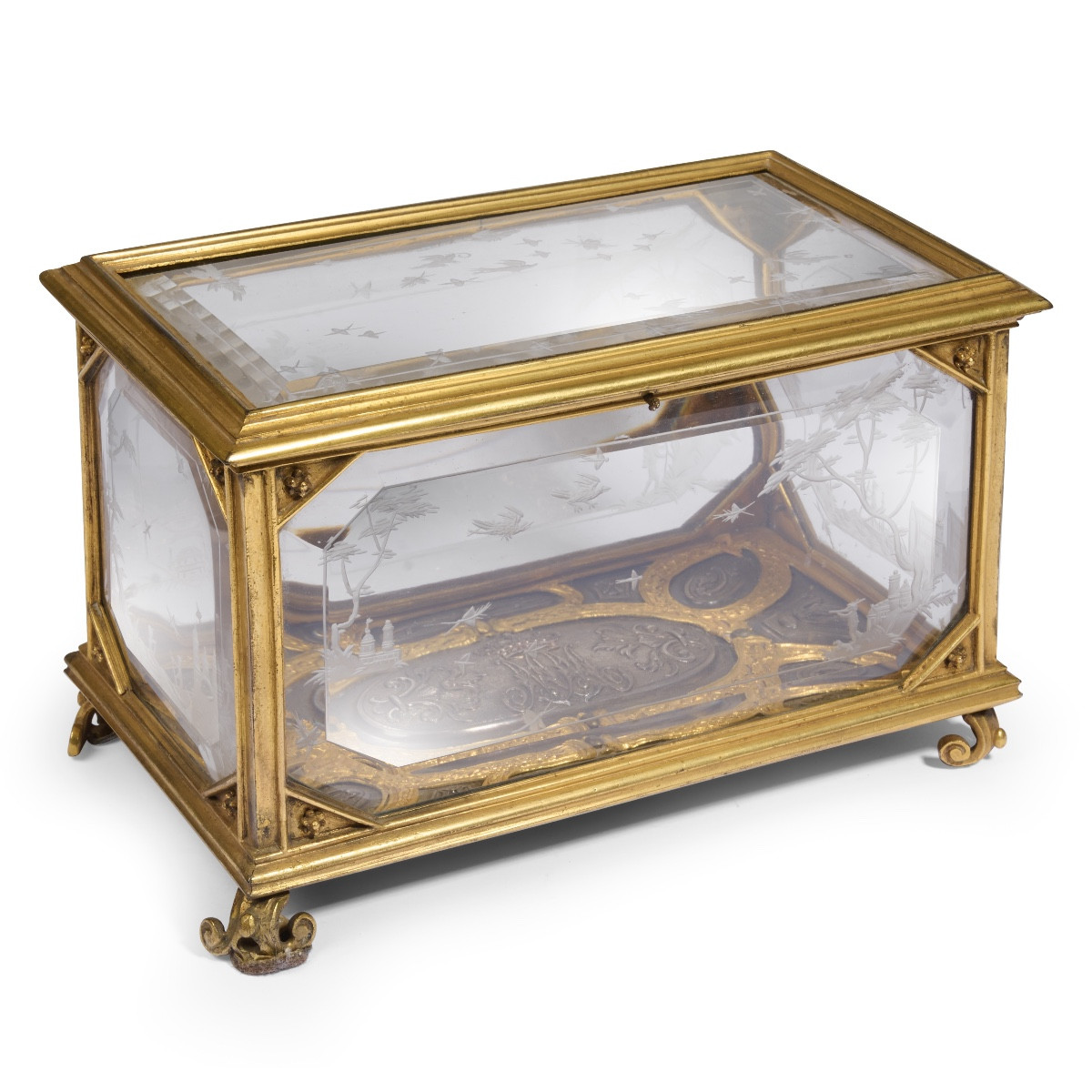 Coffret en cristal de roche attribué à Giovanni Battista Metellino (Milan, mort vers 1724). 