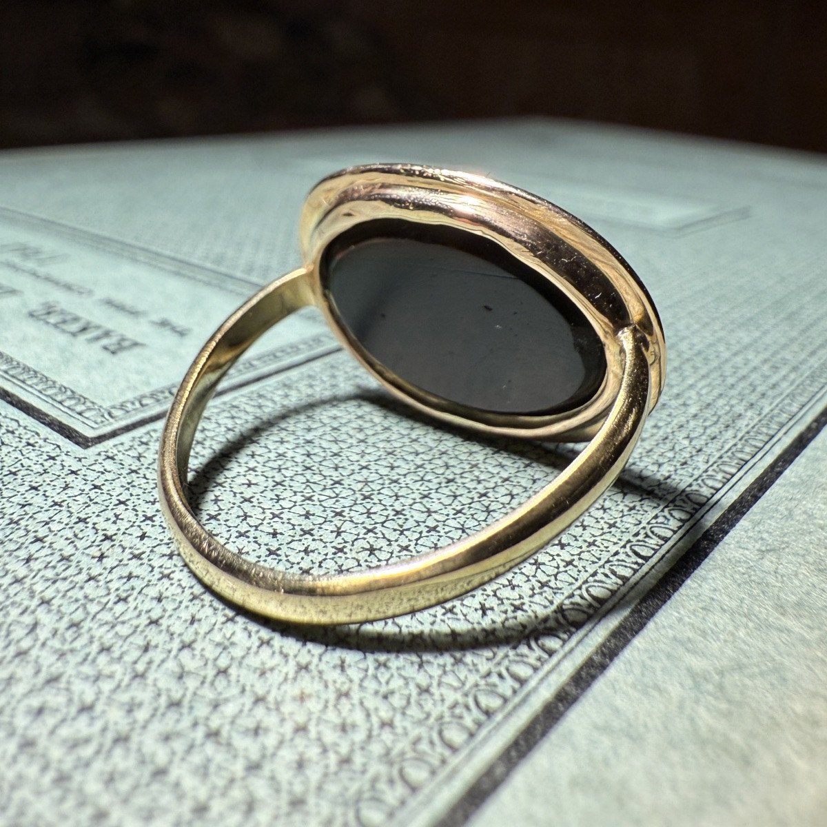 Bague en or avec intaille en jaspe magique romain. Romain, Ier-IIe siècle ap. J.-C.  -photo-3