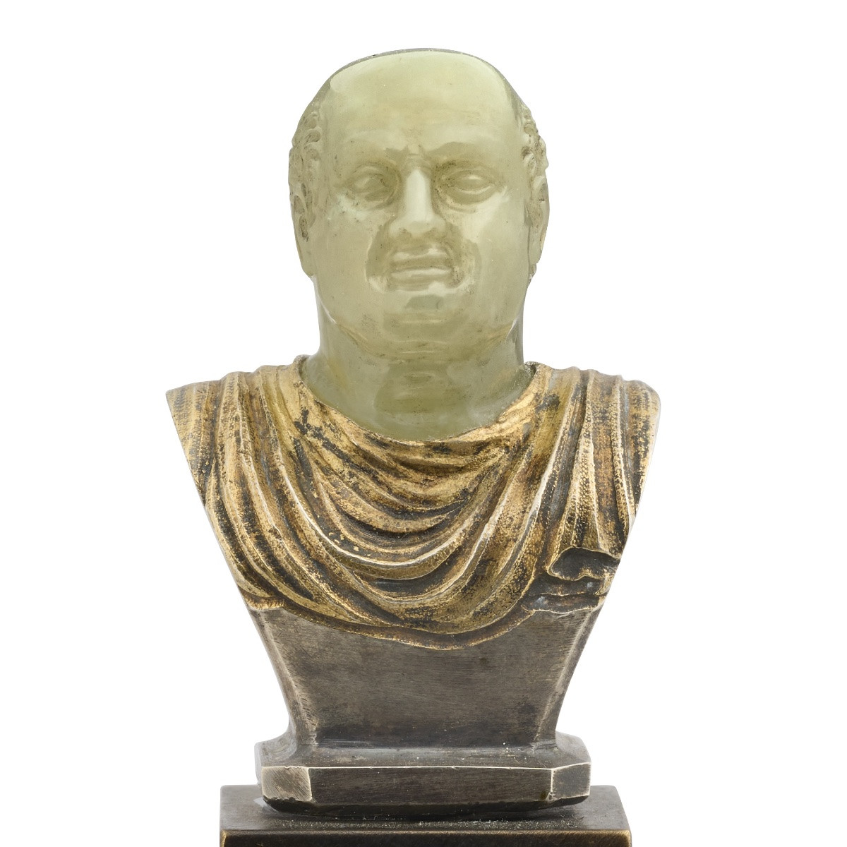 Chalcedony & Silver-gilt Bust Of The Emperor Vespasian. Italy, 17th–18th Century-photo-2