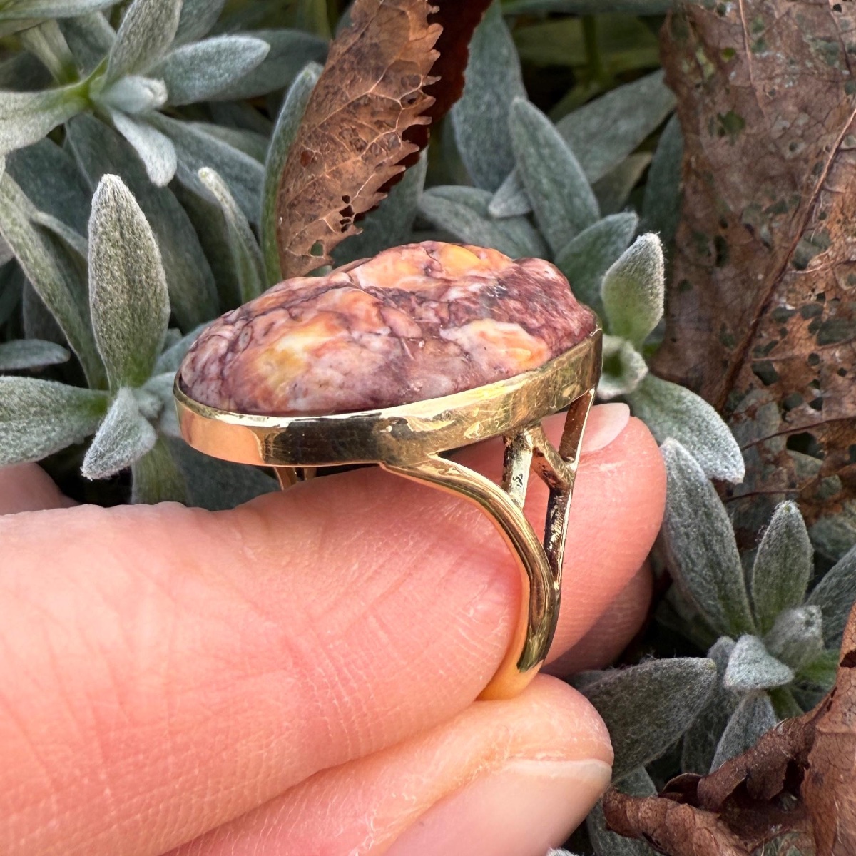 Bague camée à visage comique en marbre de Brescia, XVIIe-XVIIIe siècle ; monture du XIXe siècle-photo-3