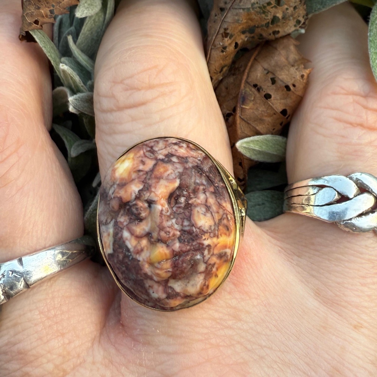 Bague camée à visage comique en marbre de Brescia, XVIIe-XVIIIe siècle ; monture du XIXe siècle-photo-4