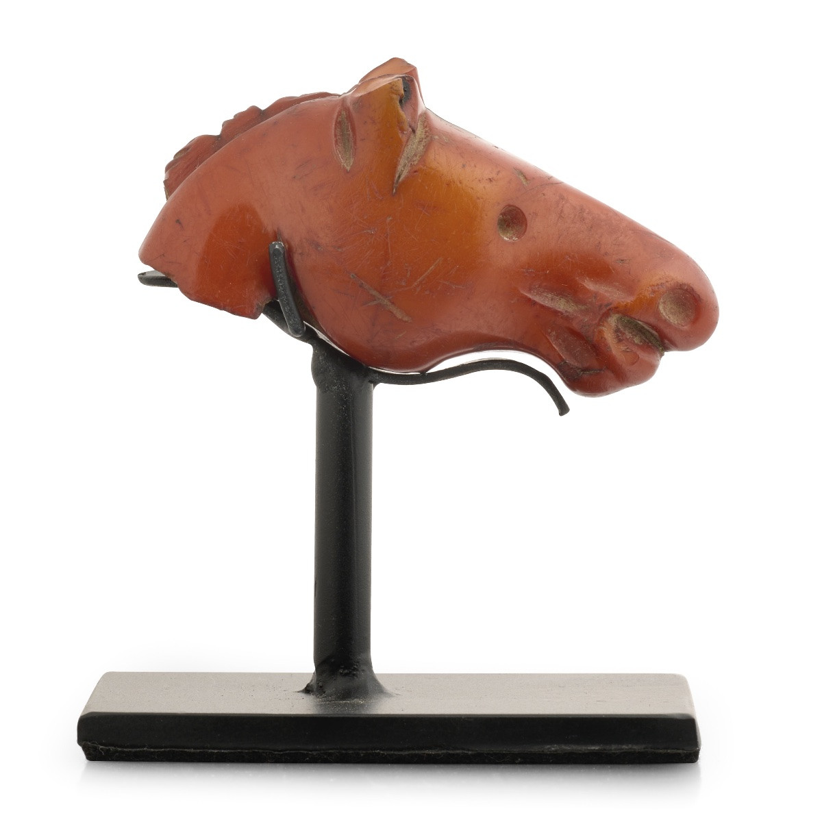 Fragmentary Amber Carving Of A Horse’s Head Possibly Denmark; Mesolithic Period-photo-2