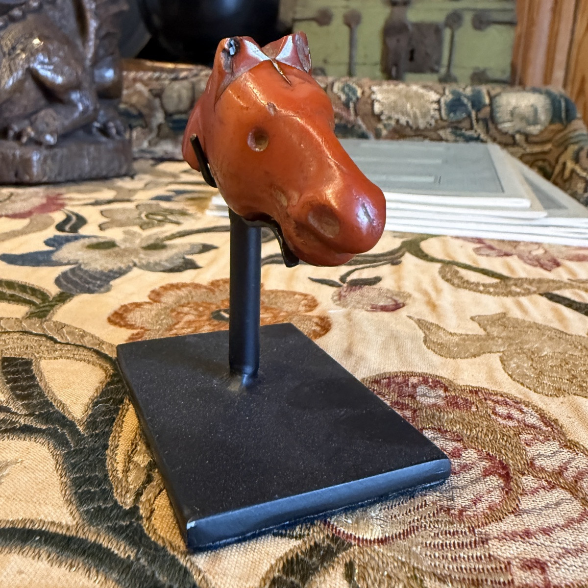 Fragmentary Amber Carving Of A Horse’s Head Possibly Denmark; Mesolithic Period-photo-1