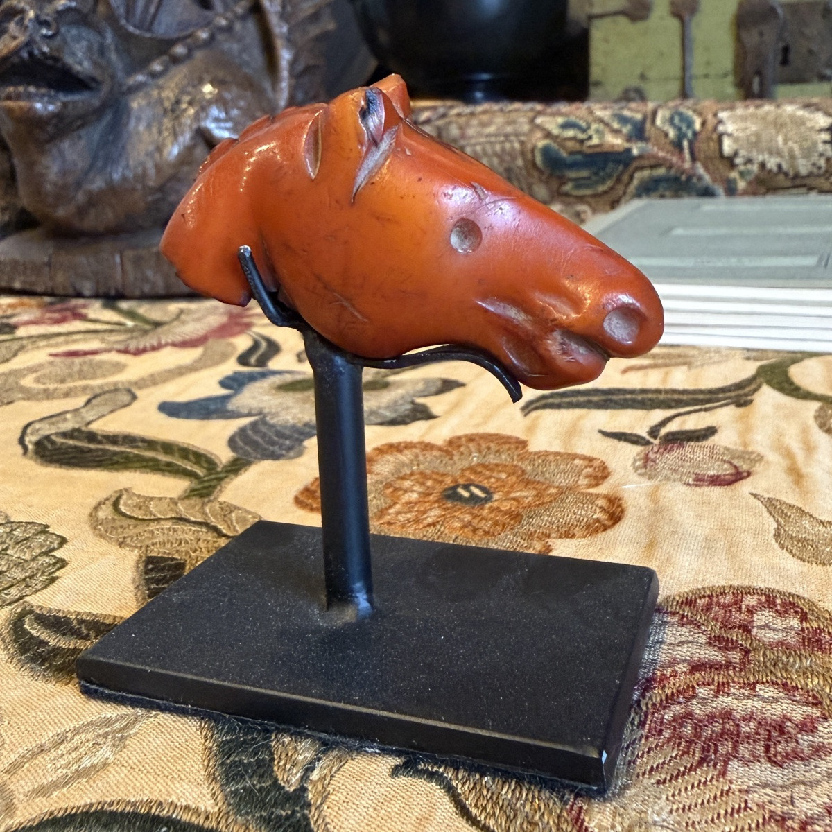 Fragmentary Amber Carving Of A Horse’s Head Possibly Denmark; Mesolithic Period-photo-2