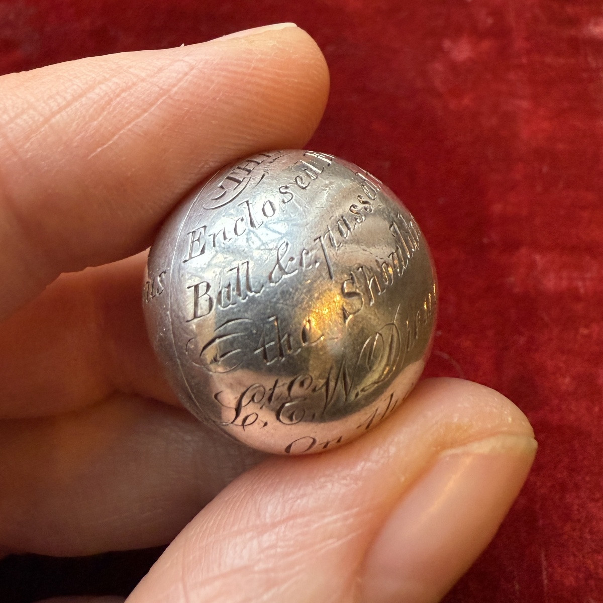 Étui à balle de mousquet en argent contenant une balle  Angleterre, 1815-photo-4