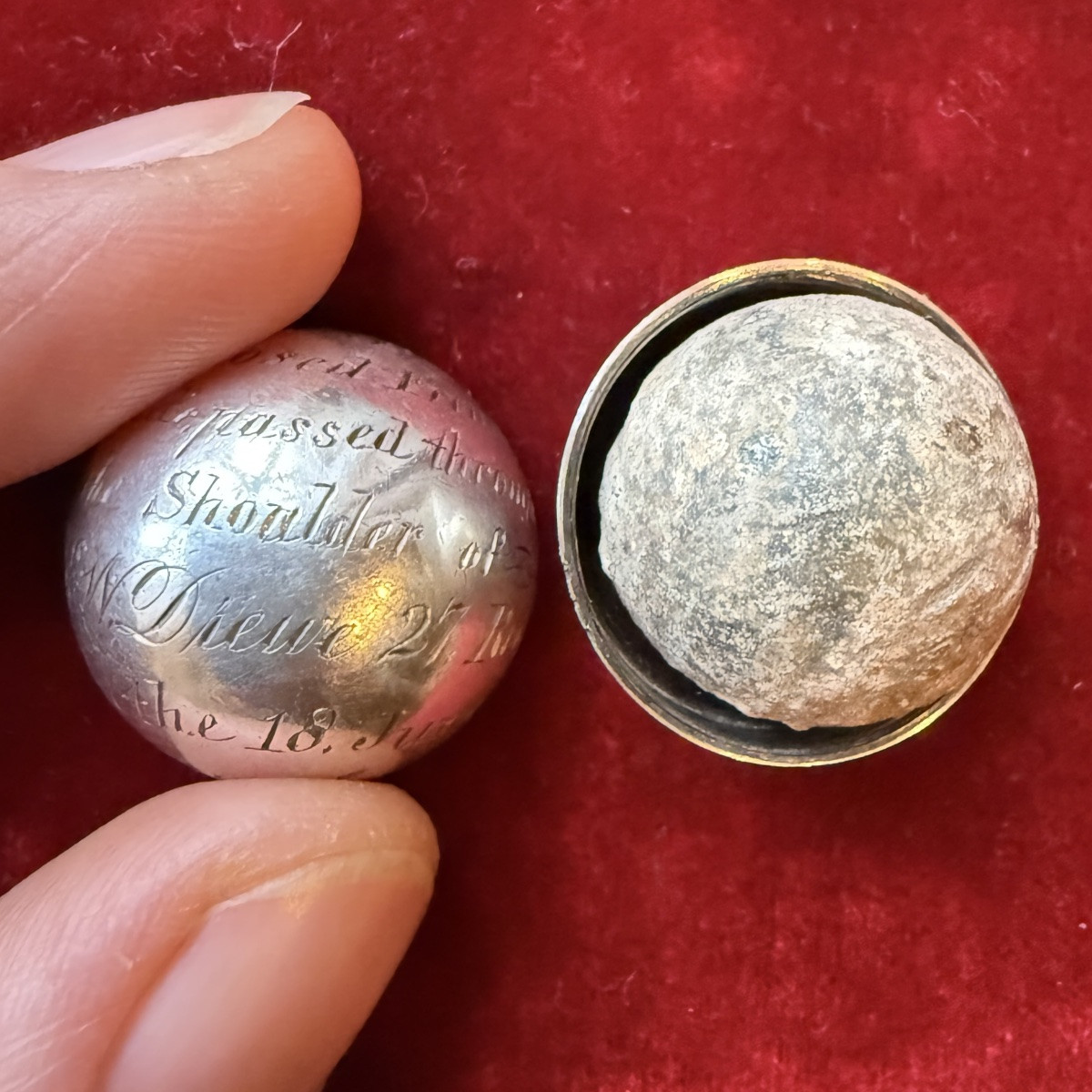 Étui à balle de mousquet en argent contenant une balle  Angleterre, 1815-photo-5