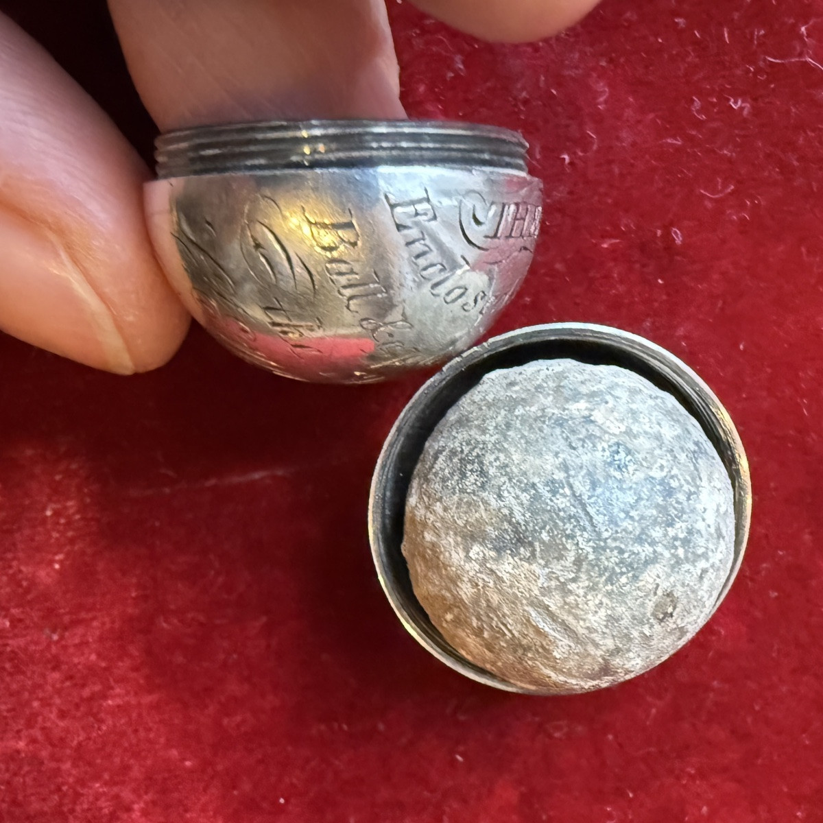 Étui à balle de mousquet en argent contenant une balle  Angleterre, 1815-photo-6