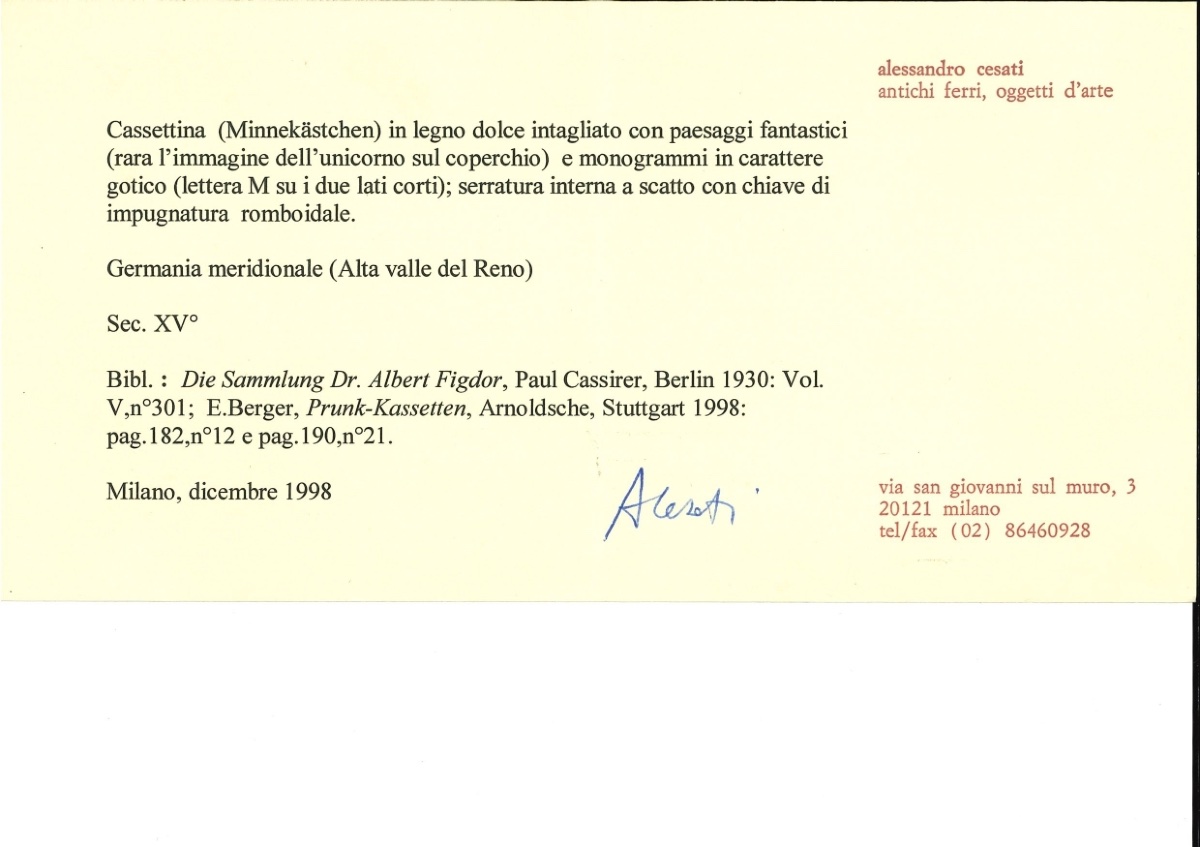 Small Minnekästchen. Southern Germany, Rhine Valley, 15th Century.-photo-8