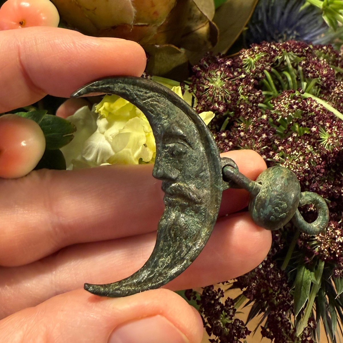 Bronze Moon Pendant With Anthropomorphic Face. Finland Or Gotland, 14th Century.-photo-7