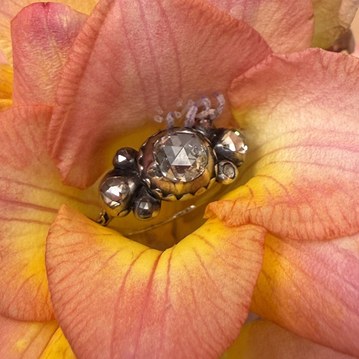 Exceptional Rose-cut Diamond And Black Enamel Ring. Western Europe, C.1680–1700.-photo-3