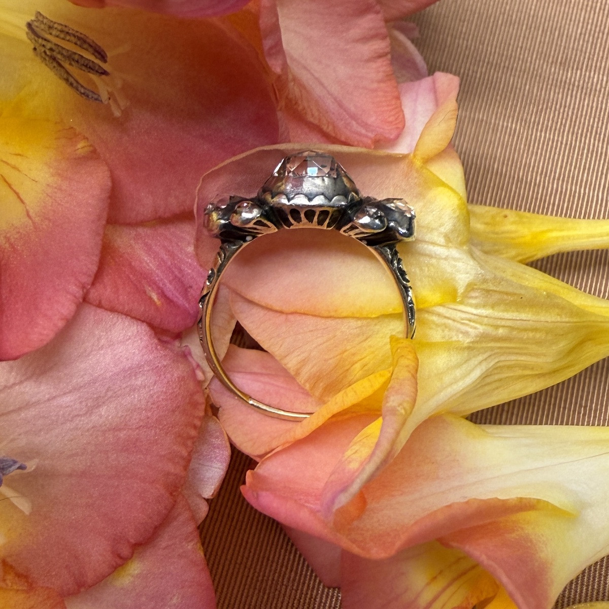 Exceptional Rose-cut Diamond And Black Enamel Ring. Western Europe, C.1680–1700.-photo-1