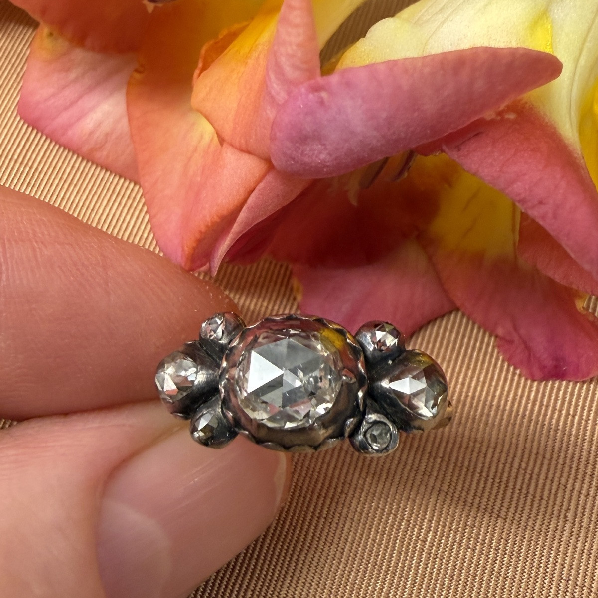 Exceptional Rose-cut Diamond And Black Enamel Ring. Western Europe, C.1680–1700.-photo-7