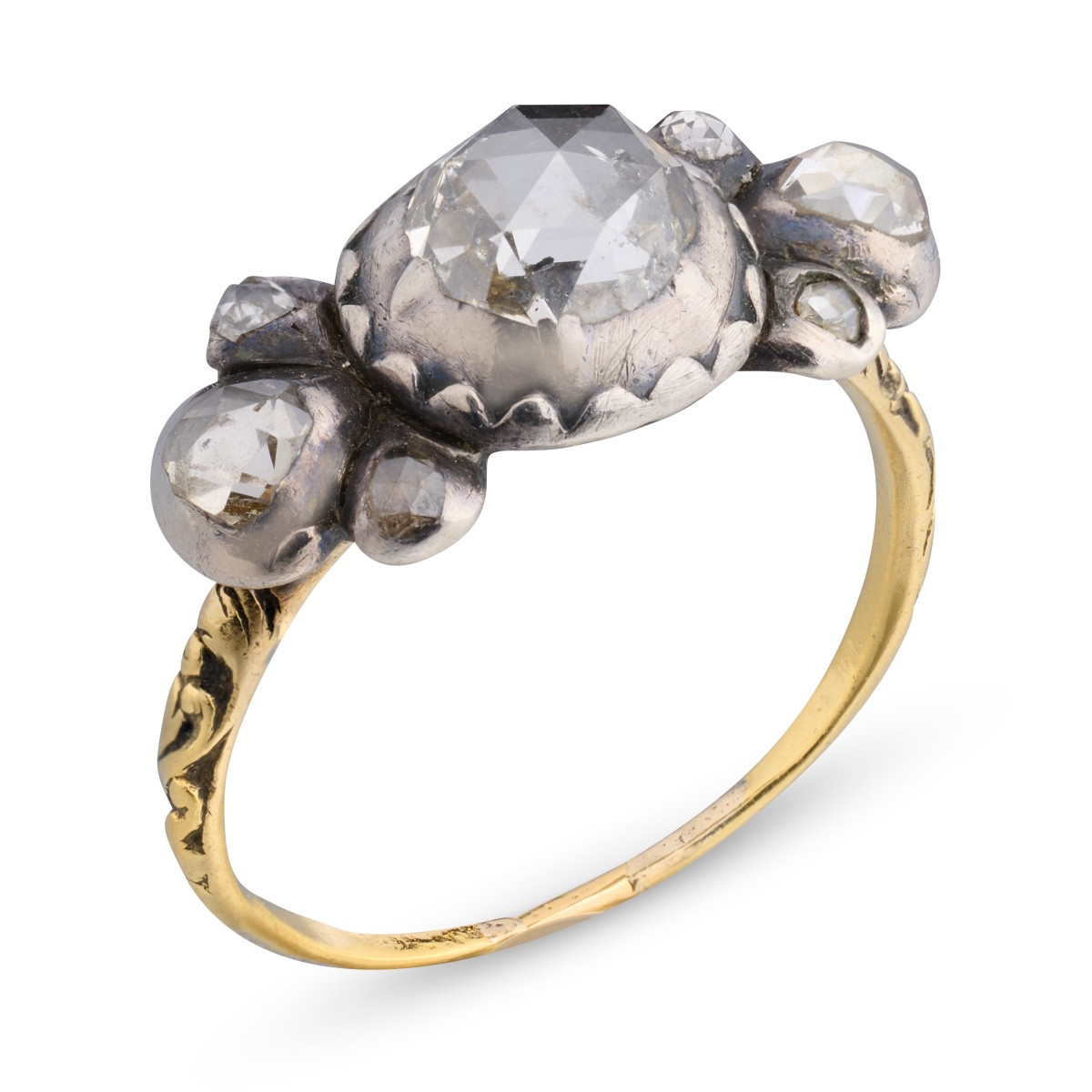 Exceptional Rose-cut Diamond And Black Enamel Ring. Western Europe, C.1680–1700.