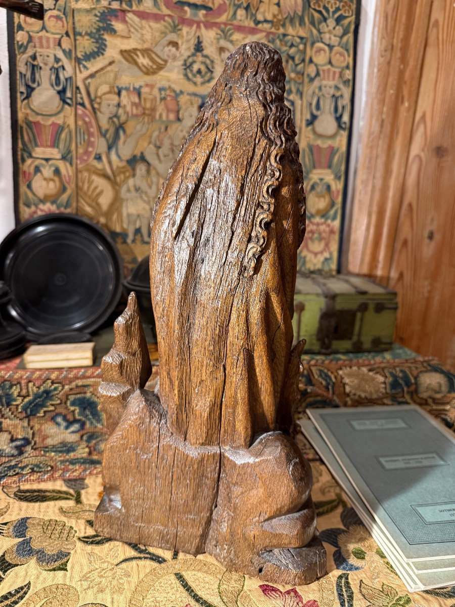 Sculpture Of Saint Margaret Of Antioch. Southern Netherlands, Flemish, C. 1500.-photo-1