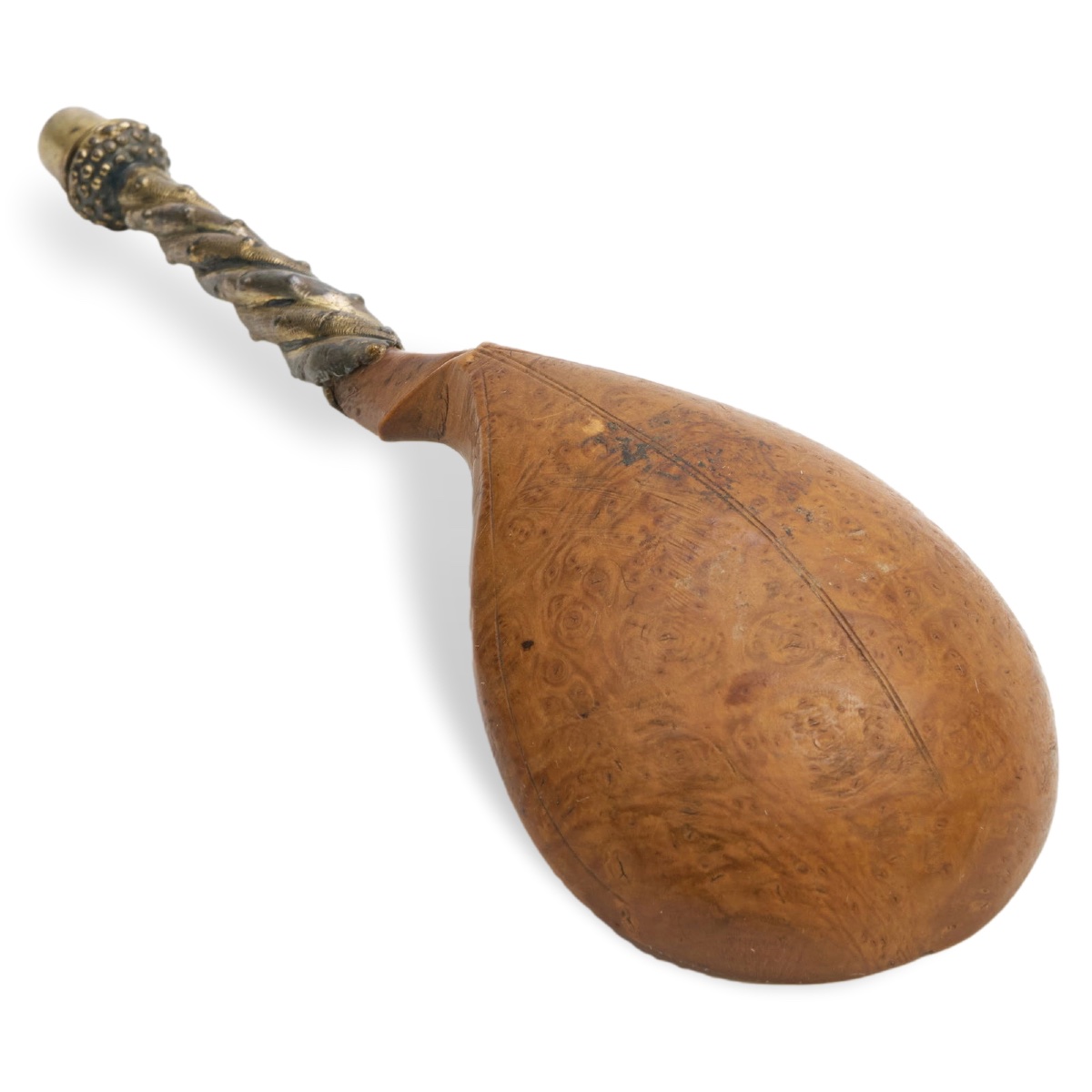 Burr Maple Spoon With Silver-gilt Handle. Swiss Or German, 16th - 17th Century. -photo-2