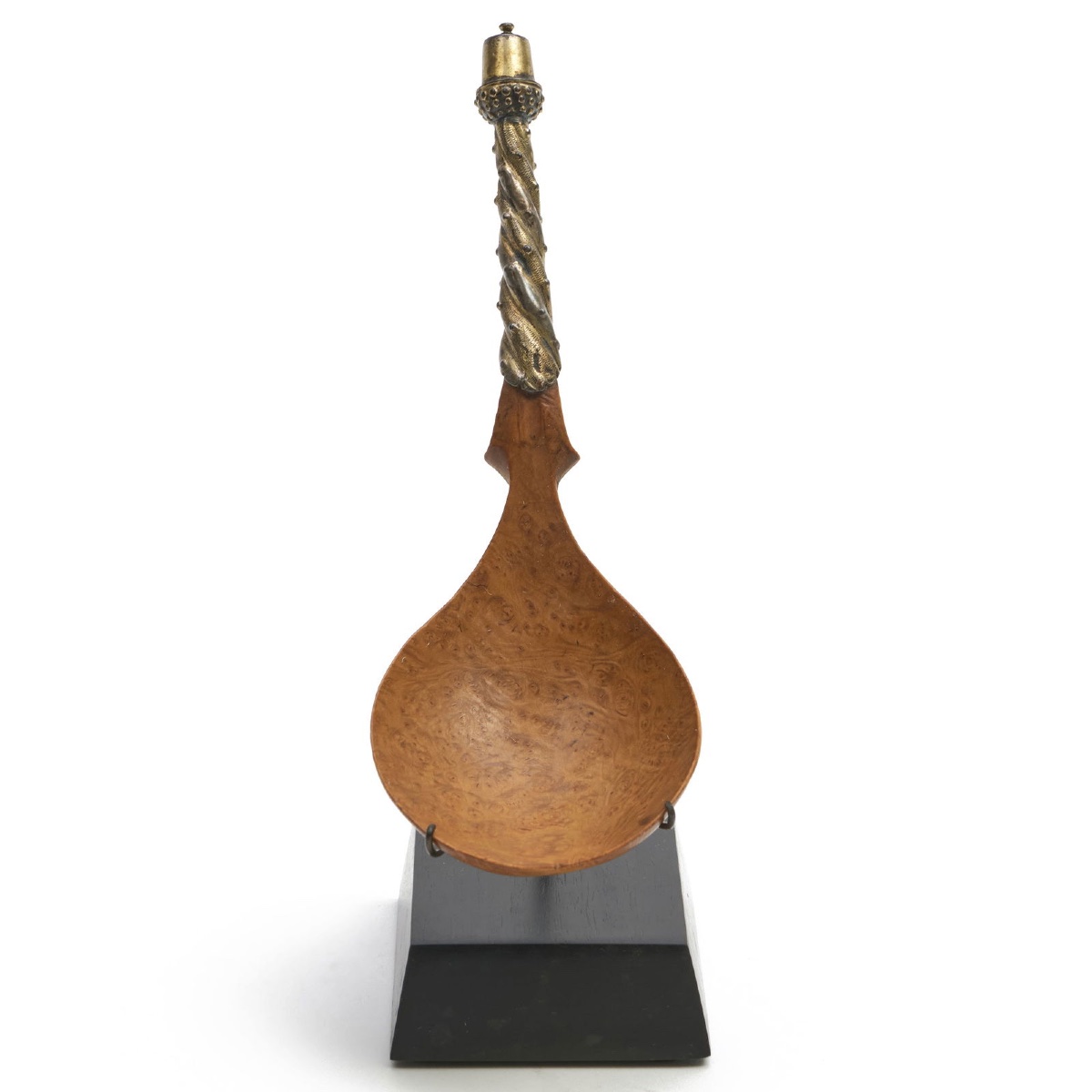 Burr Maple Spoon With Silver-gilt Handle. Swiss Or German, 16th - 17th Century. -photo-1