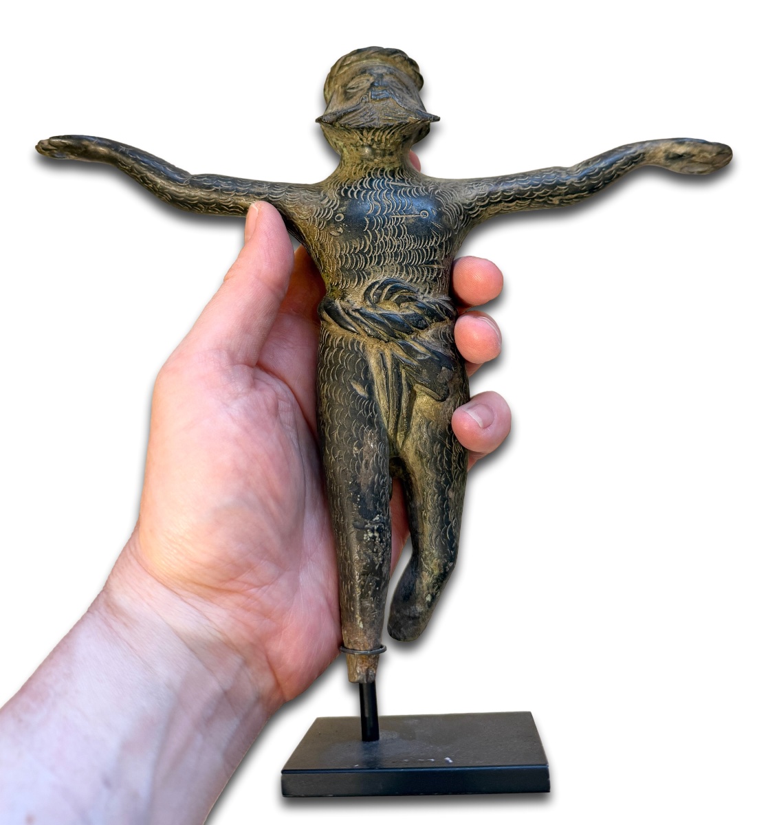 Statuette en bronze d'un homme sauvage. Allemagne, XVIe siècle.  -photo-1