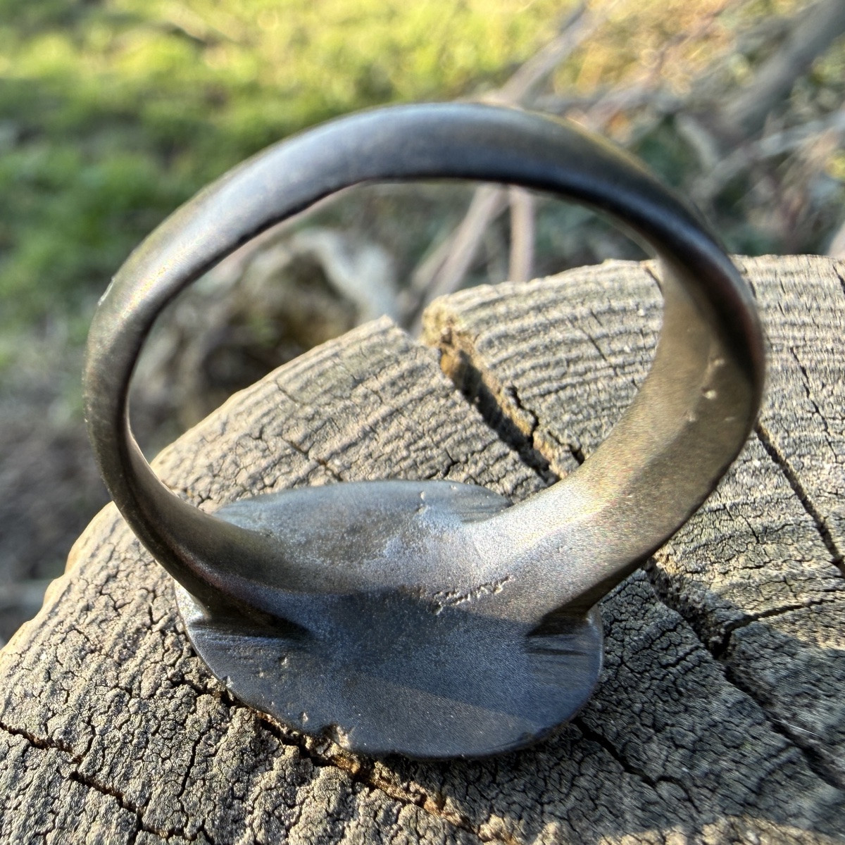 Ancient Silver Ring With An Intaglio Bucranium Motif. Roman, 4th–5th Century Ad.-photo-7