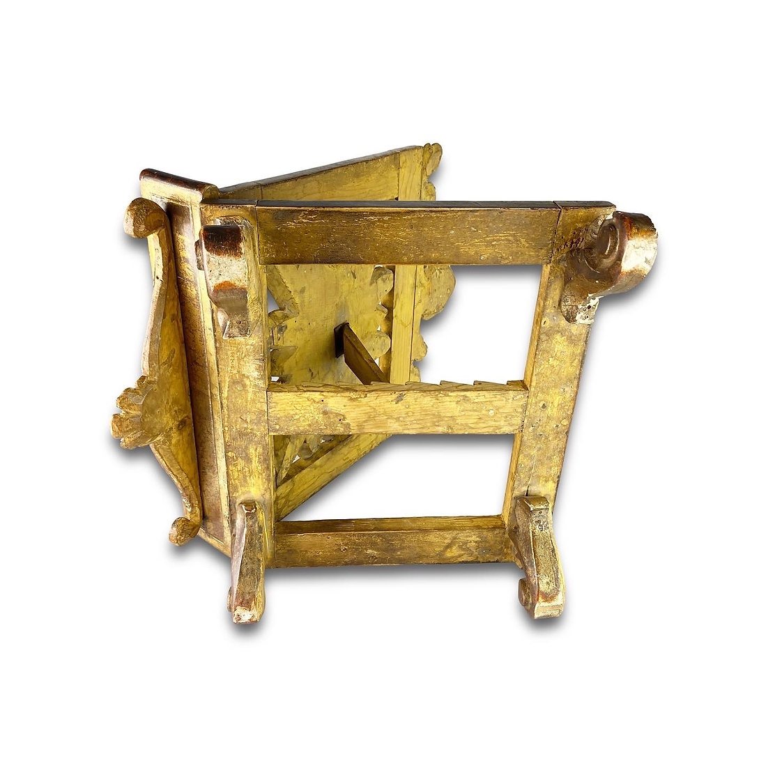 Adjustable Lectern In Golden Wood. Italian, Late Nineteenth Century.-photo-6