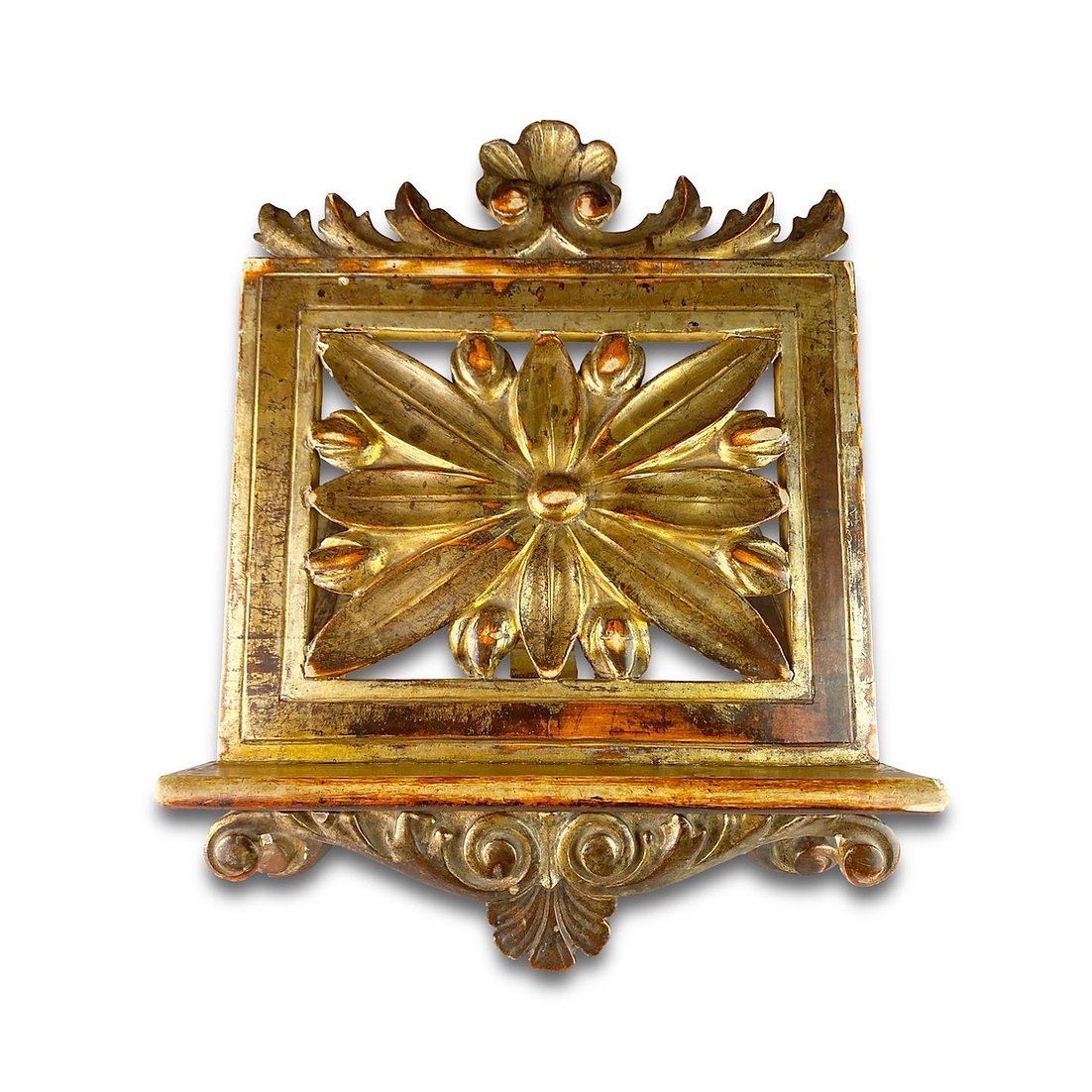 Adjustable Lectern In Golden Wood. Italian, Late Nineteenth Century.