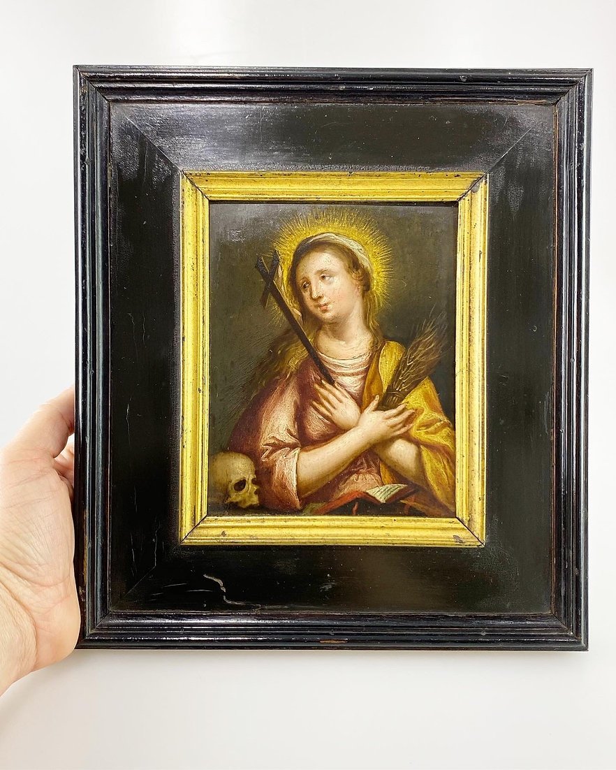 Peinture Du Cabinet De Marie-madeleine. Flamand, Milieu Du XVIIe Siècle.-photo-2
