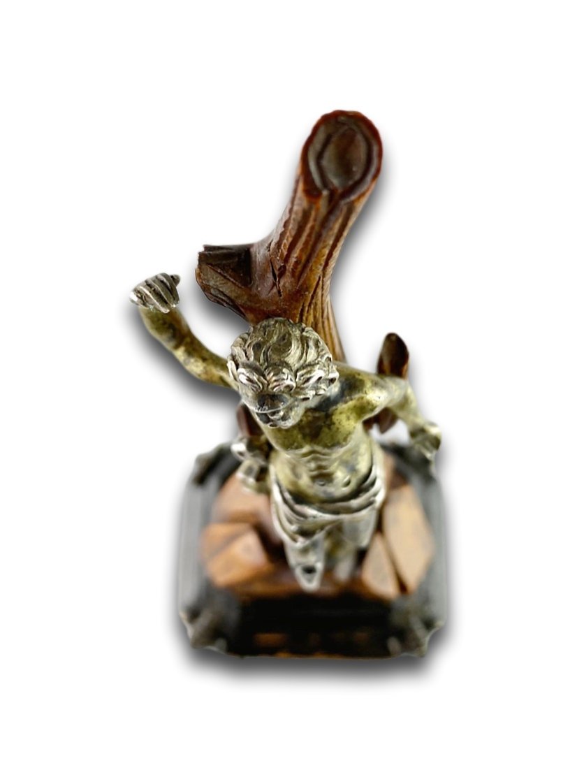 Silver Vermeil Saint Sebastian. French, Mid-17th Century.-photo-5