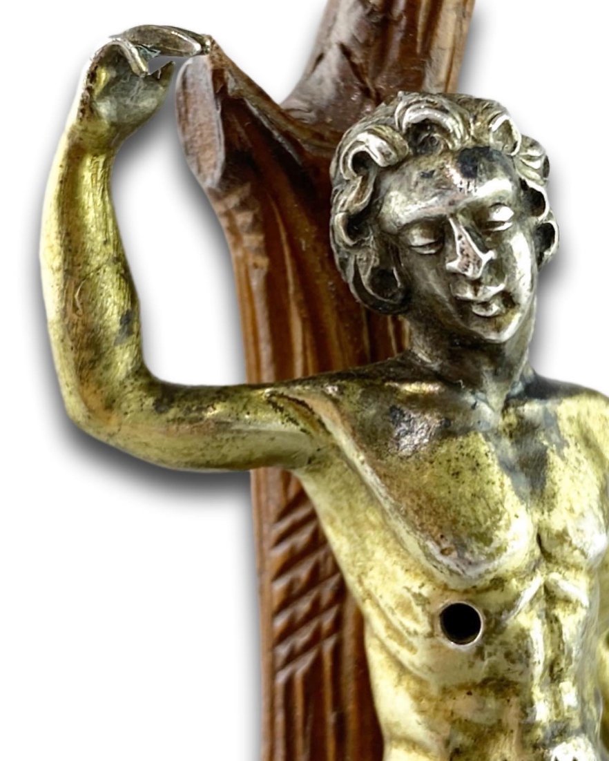 Silver Vermeil Saint Sebastian. French, Mid-17th Century.
