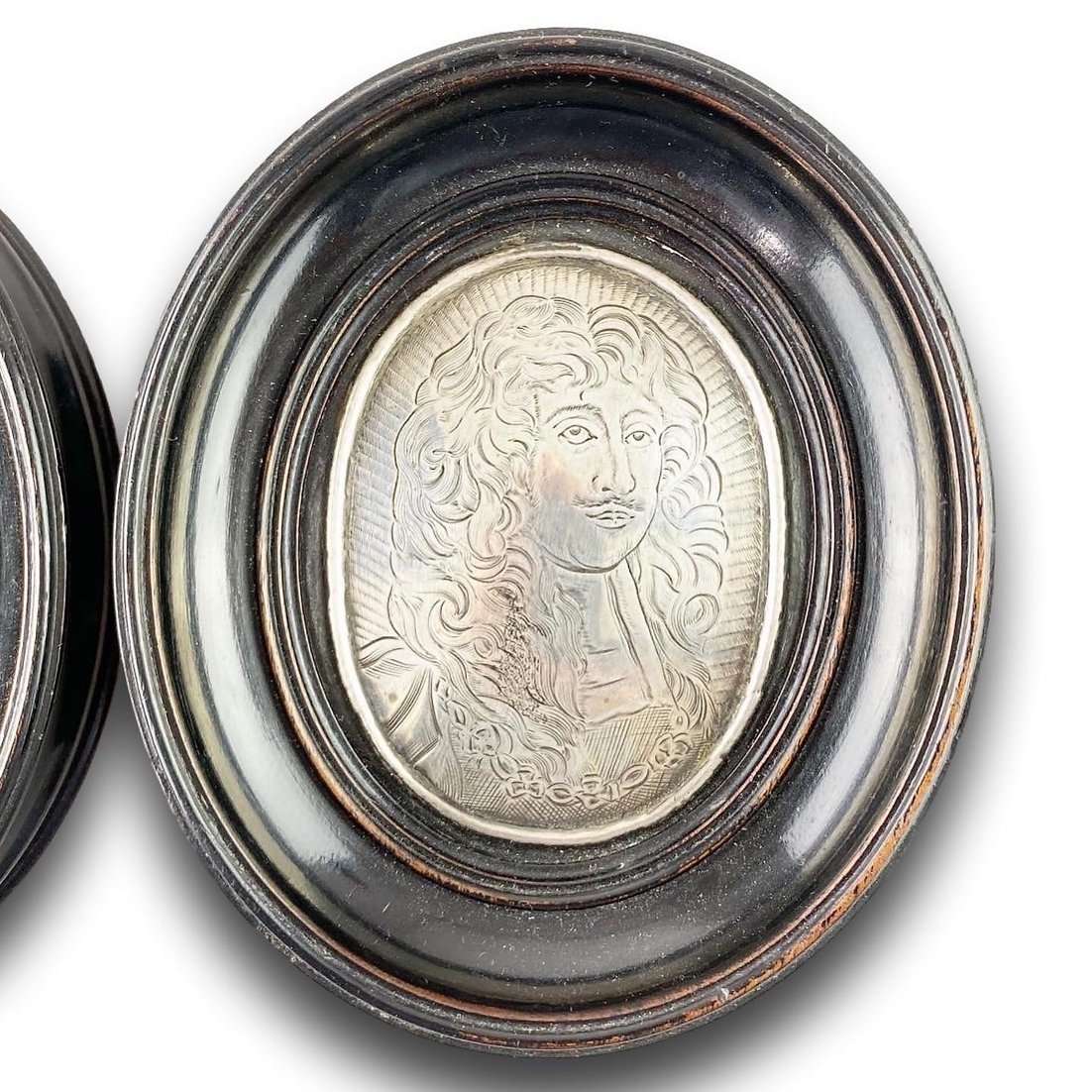 Plaques d'Argent Gravées Avec James I Et Charles Ii. Anglais, Début Du XVIIIe Siècle-photo-2