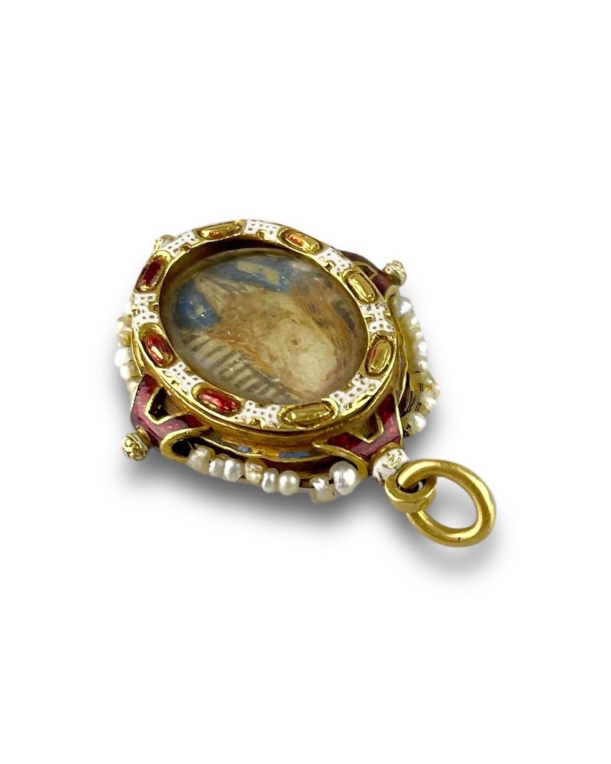 Pendentif De Dévotion Double Face En Or Et émail. Espagnol, Vers 1600. -photo-5