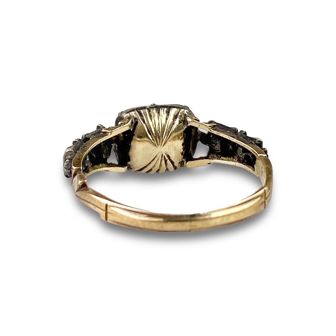 Bague En Argent, Or Et Pâte De Cristal Stuart. Anglais, Vers 1760.-photo-8