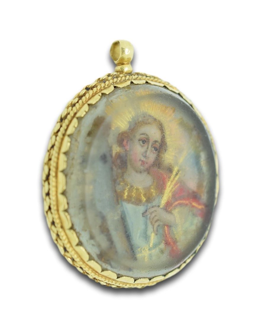 Pendentif De Dévotion En Or Avec Miniatures. Espagnol, Vers 1700. -photo-3