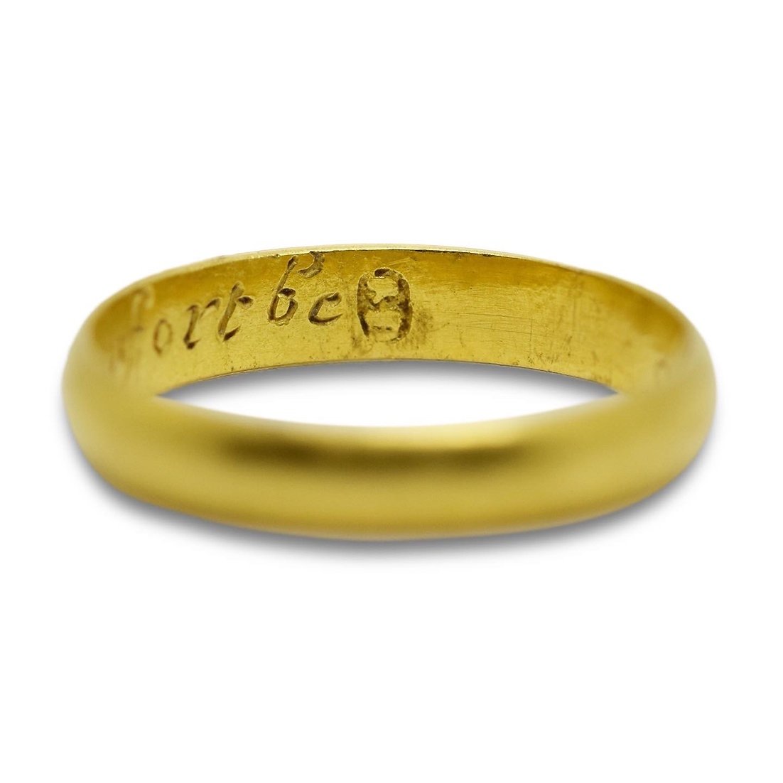 Gold Ring With 'in Christ & Thee My Comfort Be'. English, 18th Century.-photo-2