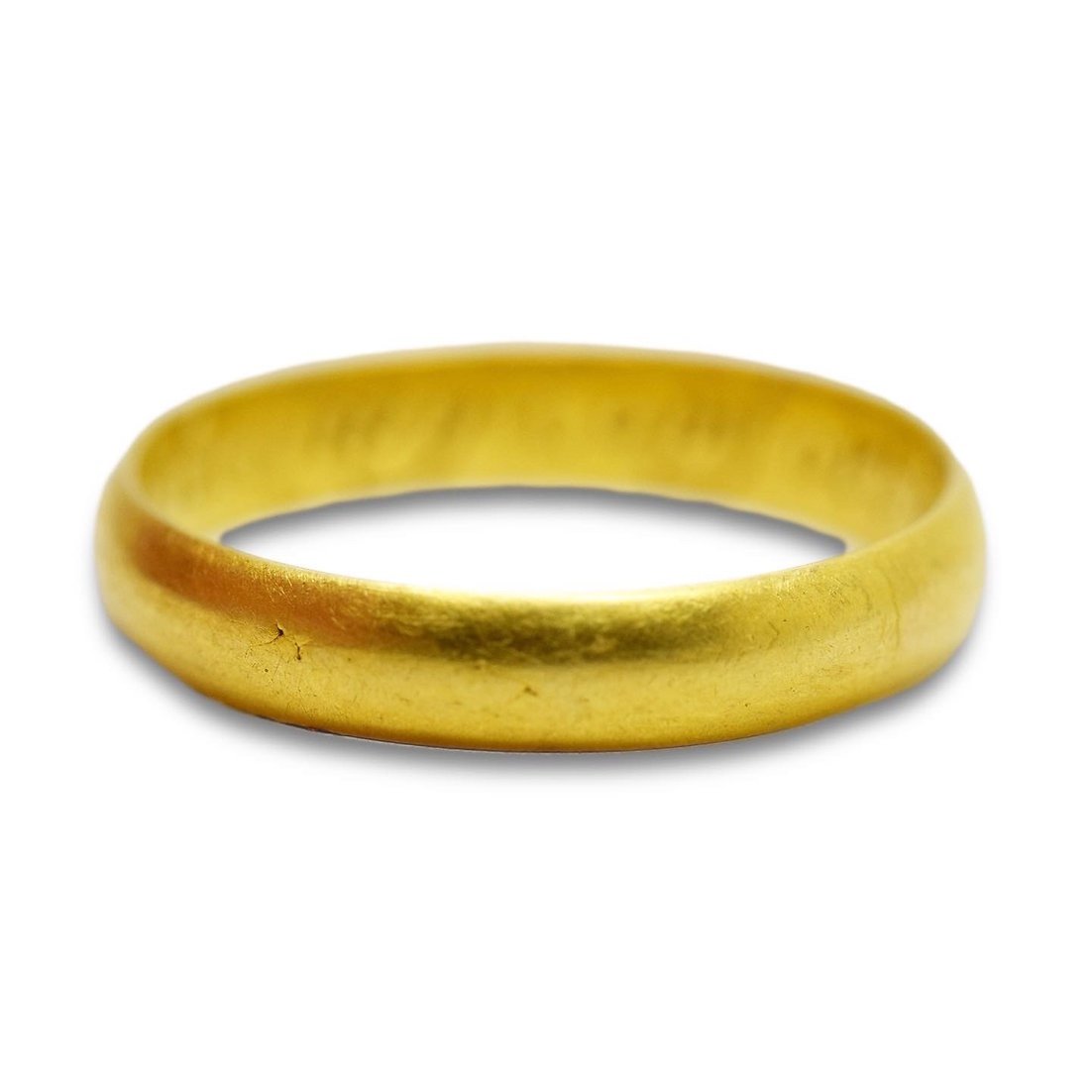 Gold Ring With 'in Christ & Thee My Comfort Be'. English, 18th Century.-photo-2