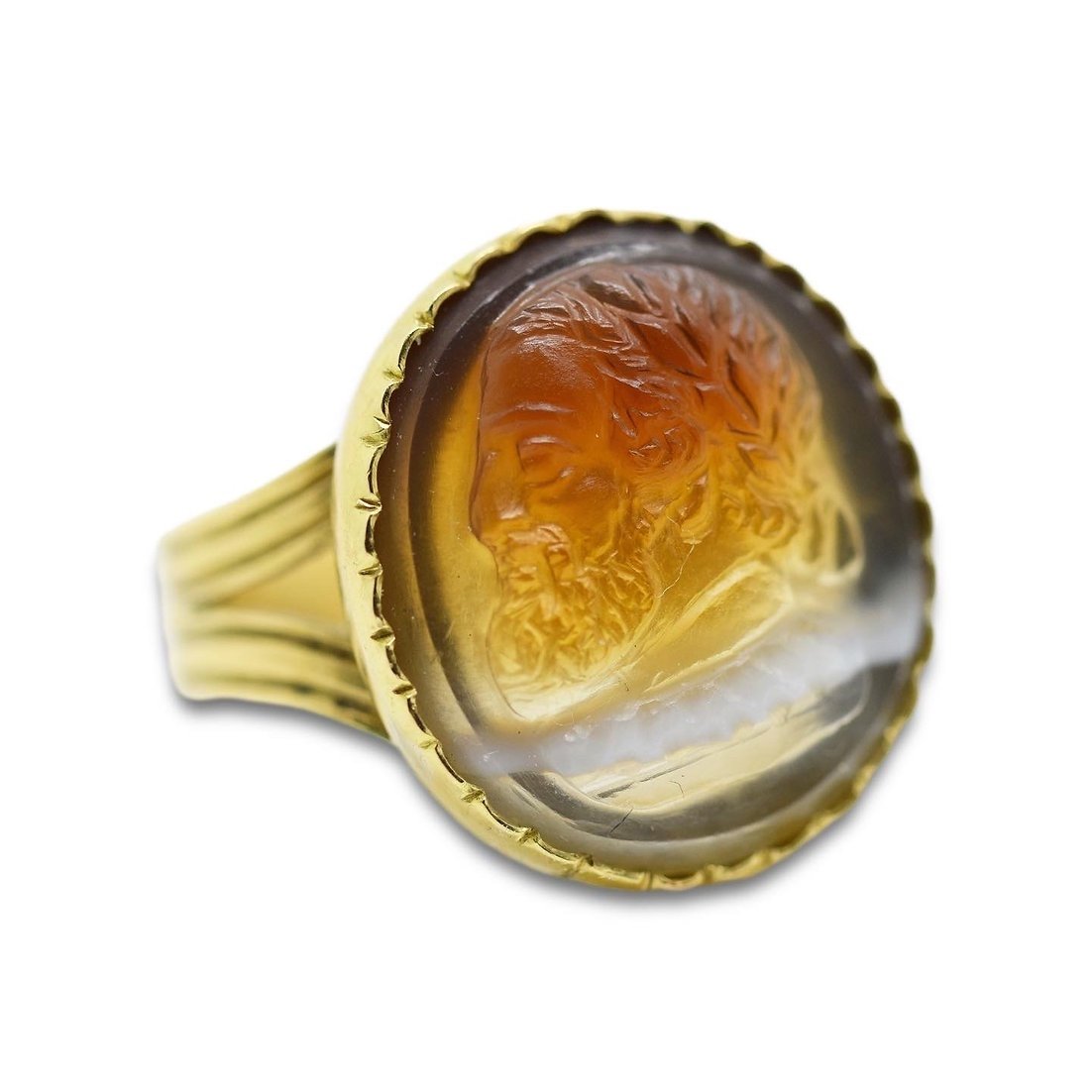 Cameo Ring In Agate Of Henry Iv, King Of France And Navarre. French, Around 1600-photo-1