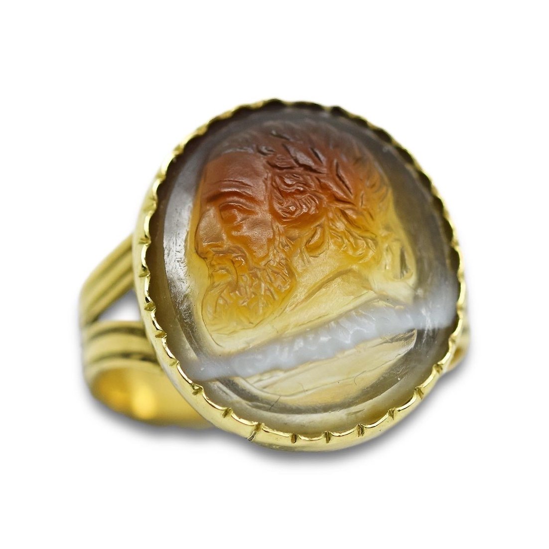 Cameo Ring In Agate Of Henry Iv, King Of France And Navarre. French, Around 1600-photo-3
