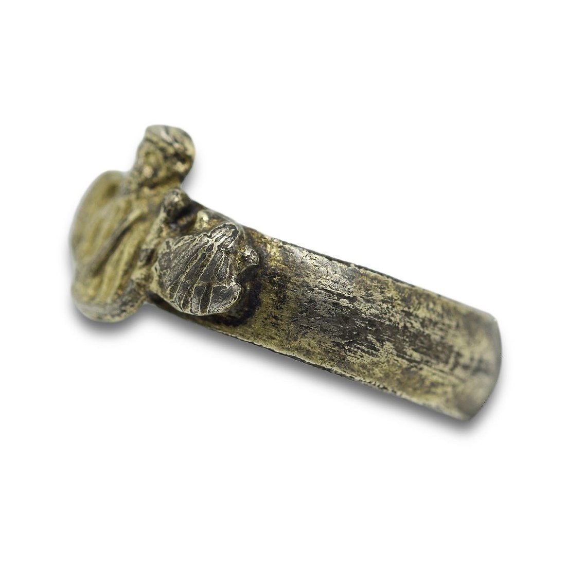 Silver Vermeil Pilgrims Ring From Santiago De Compostela. Spanish, XVth Century.-photo-2