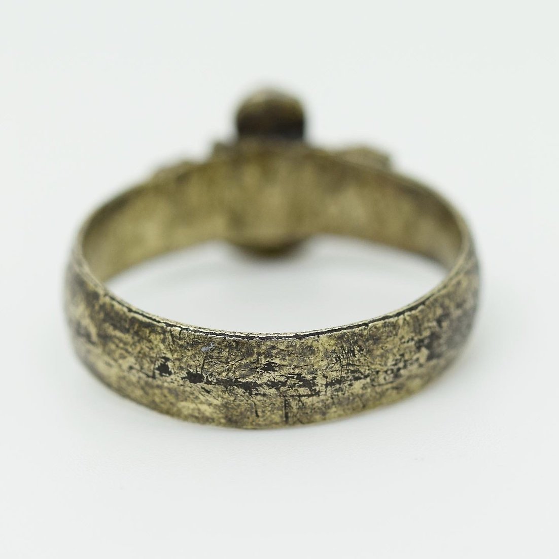 Silver Vermeil Pilgrims Ring From Santiago De Compostela. Spanish, XVth Century.-photo-3