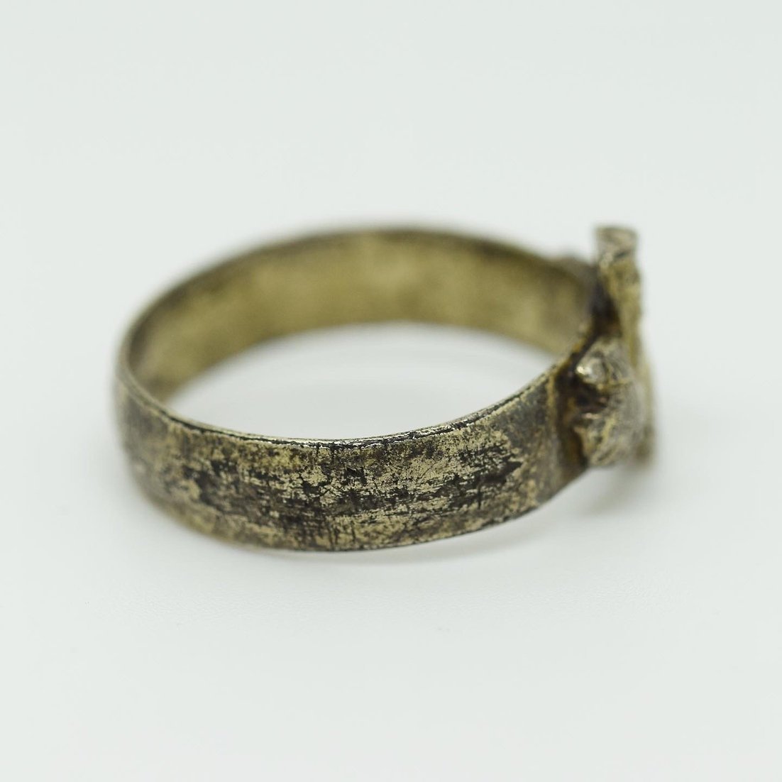 Silver Vermeil Pilgrims Ring From Santiago De Compostela. Spanish, XVth Century.-photo-5